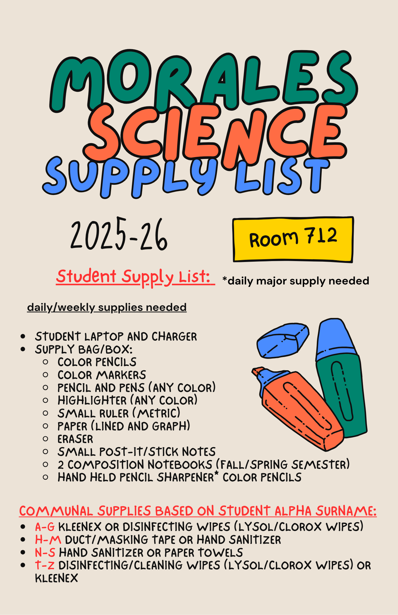 supply list